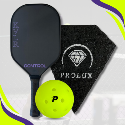 Pickleball Starter Kit – KVLR Paddle (USA Pickleball Approved) + P-FORTY Balls + PROLUX Eraser-X